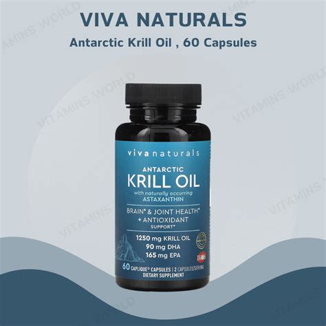 viva krill oil|Viva Naturals, Antarctic Krill Oil with Astaxanthin, 60 .
